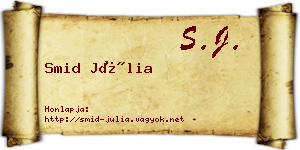 Smid Júlia névjegykártya